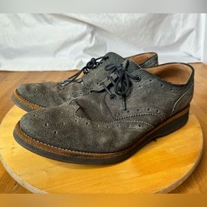 Heschung Men's Cox Derby Leather Suede Shoes Brown Size 9.5 UK 10 US